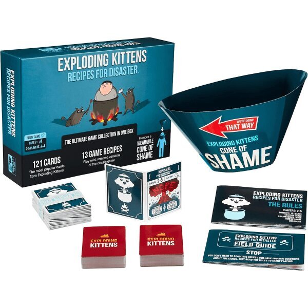 Exploding Kittens Resepti Disaster Deluxe -peliin -Venäläisen ruletin korttipelissä hinta ja tiedot | Lautapelit ja älypelit | hobbyhall.fi