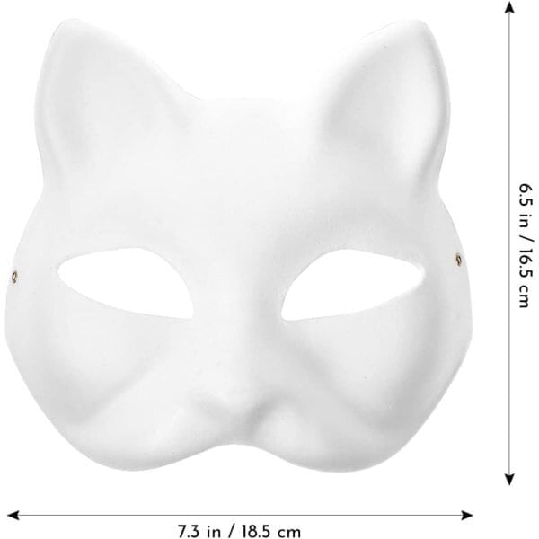 10 kpl Therian Mask Cat Fox Mask Therian Halloween Mask Therian-asu lapsille aikuisille Tyhjä naamio lomabileisiin ＆ Therian hinta ja tiedot | Naamiaisasut | hobbyhall.fi