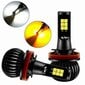 2X H8 H11 kaksivärinen Switchback valkoinen Amber LED COB sumuvalot 160W 2600LM hinta ja tiedot | Upotettavat valaisimet ja LED-valaisimet | hobbyhall.fi