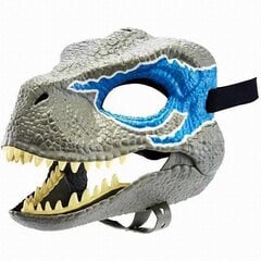 Dino naamio liikkuva leuka, dinosaurus naamio lapsille aikuisille, dinosauruksen pään kasvonaamio Halloween Cosplay Party puku Prop-Blue hinta ja tiedot | Naamiaisasut | hobbyhall.fi