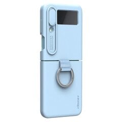 NILLKIN Camera Lens Slide Cover Design Nestemäinen silikoni puhelin asia Samsung Galaxy Z Flip 4-Blue hinta ja tiedot | Puhelimen kuoret ja kotelot | hobbyhall.fi