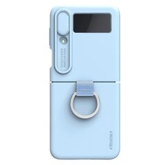 NILLKIN Camera Lens Slide Cover Design Nestemäinen silikoni puhelin asia Samsung Galaxy Z Flip 4-Blue hinta ja tiedot | Puhelimen kuoret ja kotelot | hobbyhall.fi