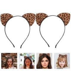 2Pcs Leopard Cat Ear Headbands Cosplay Party Hairbands Leopard Ear Headbands hinta ja tiedot | Hiustarvikkeet | hobbyhall.fi