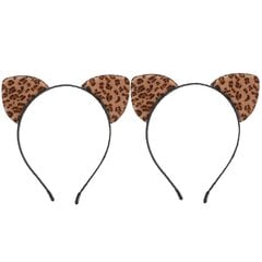 2Pcs Leopard Cat Ear Headbands Cosplay Party Hairbands Leopard Ear Headbands hinta ja tiedot | Hiustarvikkeet | hobbyhall.fi