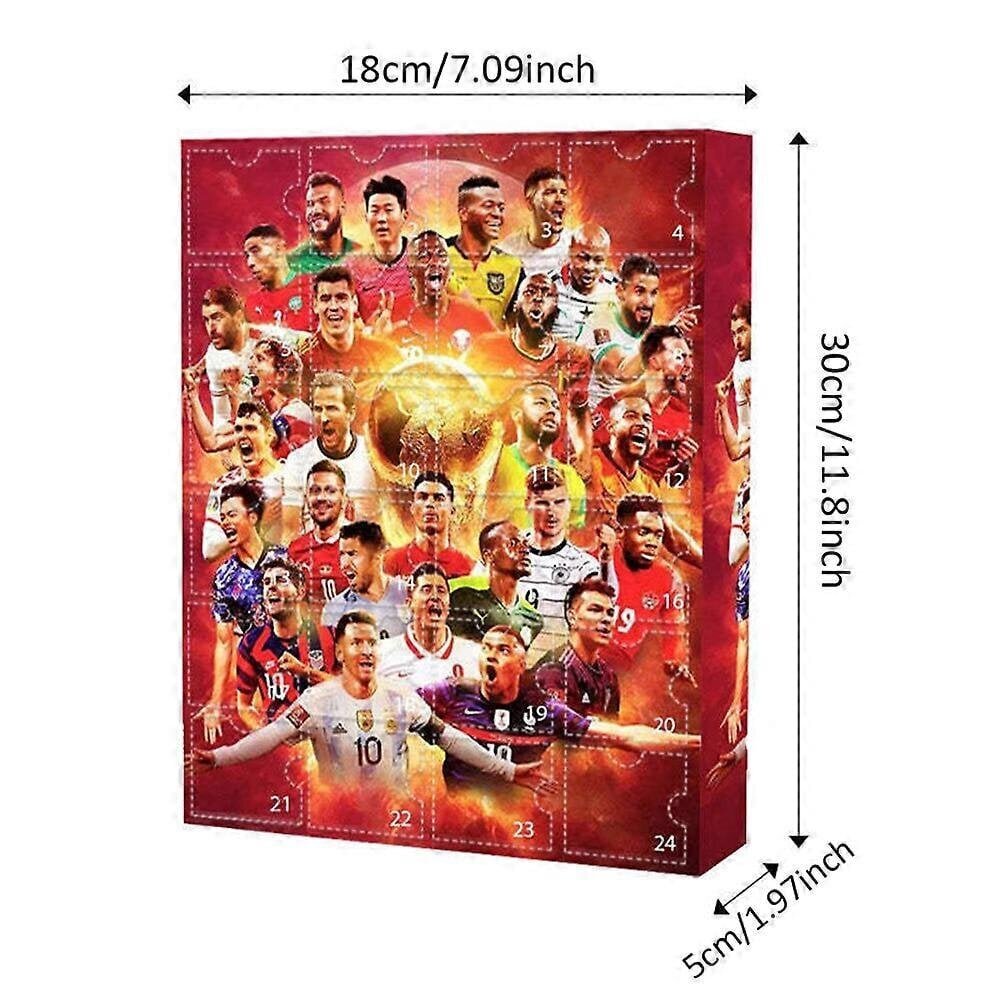 2024 Joulun adventtikalenteri World Cup Figures Dolls 24 päivää lähtölaskenta Lapset Decor Lelut Xmas Lahjat hinta ja tiedot | Lämpö- ja hierontalaitteet | hobbyhall.fi