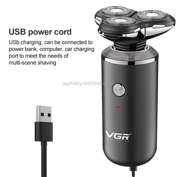 VGR V-390 5W USB kannettava edestakaisin liikkuva sähköinen parranajokone (vihreä) hinta ja tiedot | Parranajokoneet | hobbyhall.fi