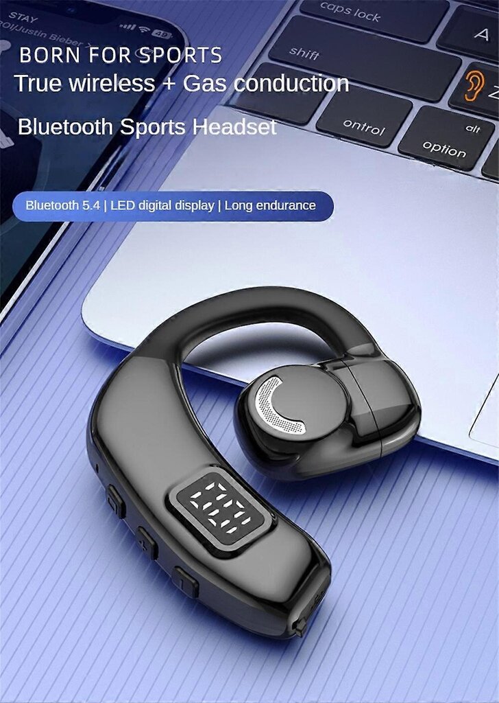 Bone Conduction -Kuulokkeet Bluetooth 5.3 Langattomat Avoimet Korvakuulokkeet Sport-Kuulokkeet_white hinta ja tiedot | Kuulokkeet | hobbyhall.fi