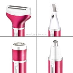 4 in 1 USB-ladattava Vibrissa Eyebrows Trimmer Body Hair Denuding Machine Set USB-kaapelilla (violetti) hinta ja tiedot | Parranajokoneet | hobbyhall.fi