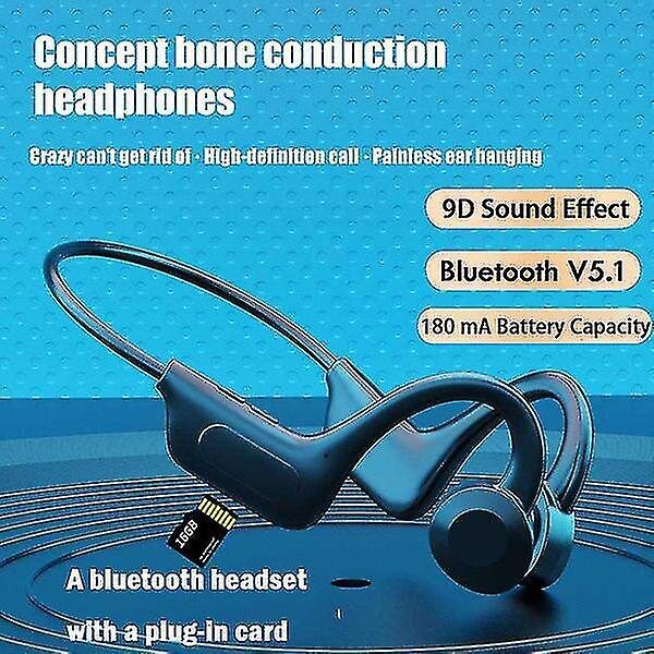 Langattomat 5.1 Bluetooth-Kuulokkeet Bone Conduction Waterproof Sports Headset hinta ja tiedot | Kuulokkeet | hobbyhall.fi