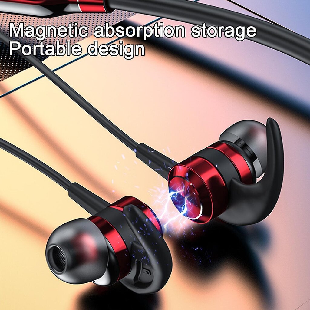 Niskapanta Kuuloke Magneettinen Kohinanvaimennus Ipx5 Vedenpitävä Sport Langaton Bluetooth-Yhteensopiva Kuulokemikrofoni Matkapuhelimelle_Silver hinta ja tiedot | Kuulokkeet | hobbyhall.fi