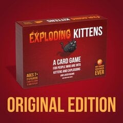 Exploding Kittens Original Edition - korttipeli aikuisille, nuorille hinta ja tiedot | Lautapelit ja älypelit | hobbyhall.fi