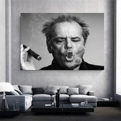 Kangasmaalausjuliste Jack Nicholson Sikarivalokuva Mustavalkoinen seinätaide ilman kehystä (40*60cm) Betterlifefg hinta ja tiedot | Sisustustuotteet | hobbyhall.fi