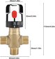 Termostaattinen sekoitusventtiili, massiivimessinki, 3-tie termostaattinen sekoitusventtiili, lämpötilan säätöventtiili hinta ja tiedot | Keittiövälineet | hobbyhall.fi