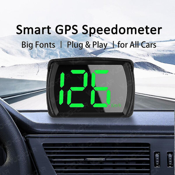 Uusin GPS Hud Digitaalinen Nopeusmittari Plug And Play Kaikki Autot Suuri Fontti Kmh Mph Auton Tarvikkeet null hinta ja tiedot | Koteloiden lisätarvikkeet | hobbyhall.fi