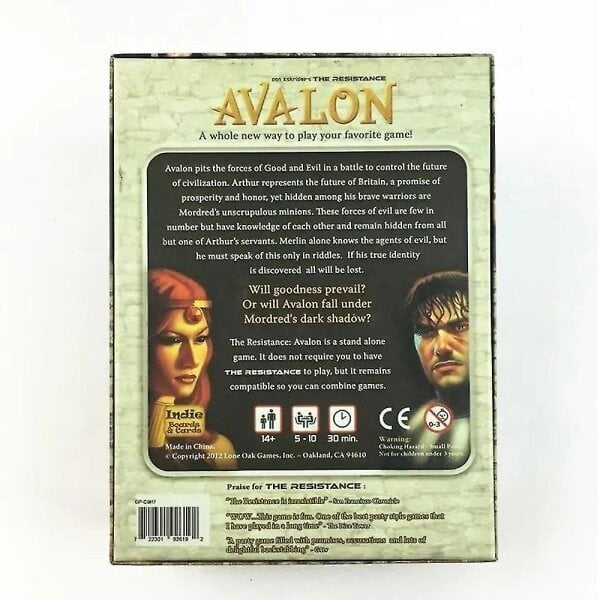 The Resistance Avalon -korttipeli Indie-lautapelit ja -kortit Social Deduction Party Strategy Card Game Lautapelit (xq) hinta ja tiedot | Lautapelit ja älypelit | hobbyhall.fi