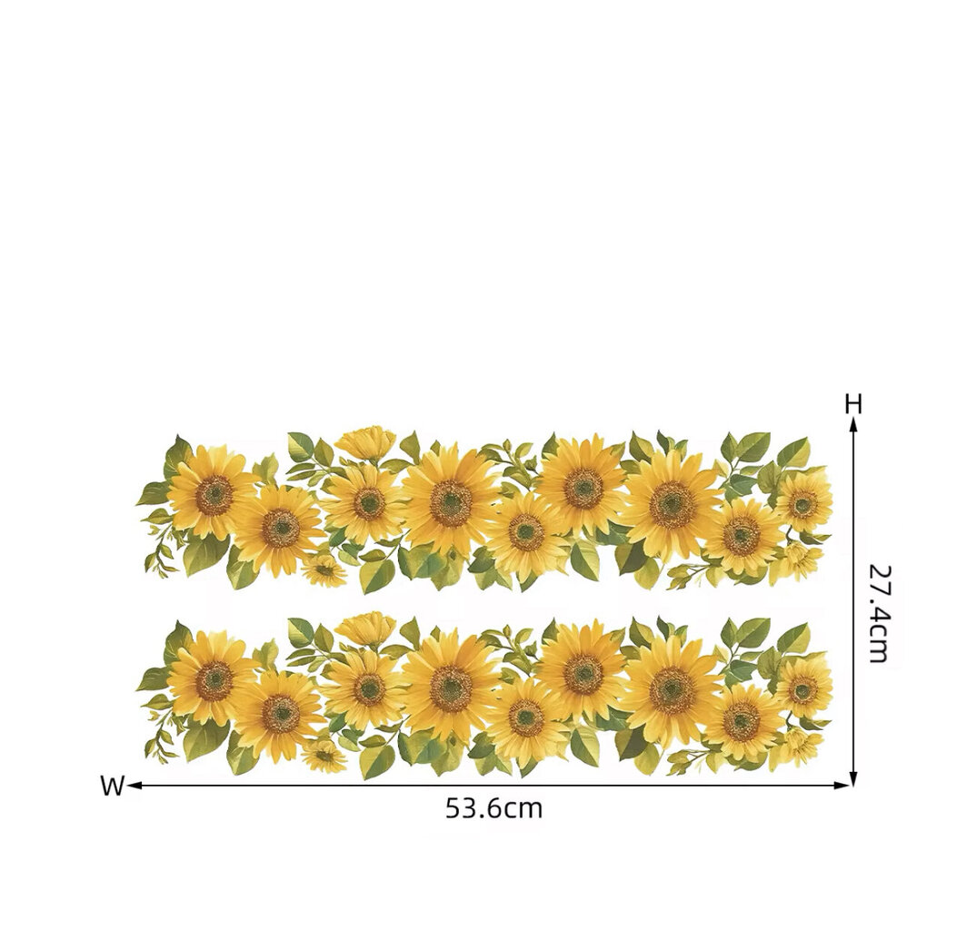 Sisäseinätarra Auringonkukat hinta ja tiedot | Sisustustarrat | hobbyhall.fi