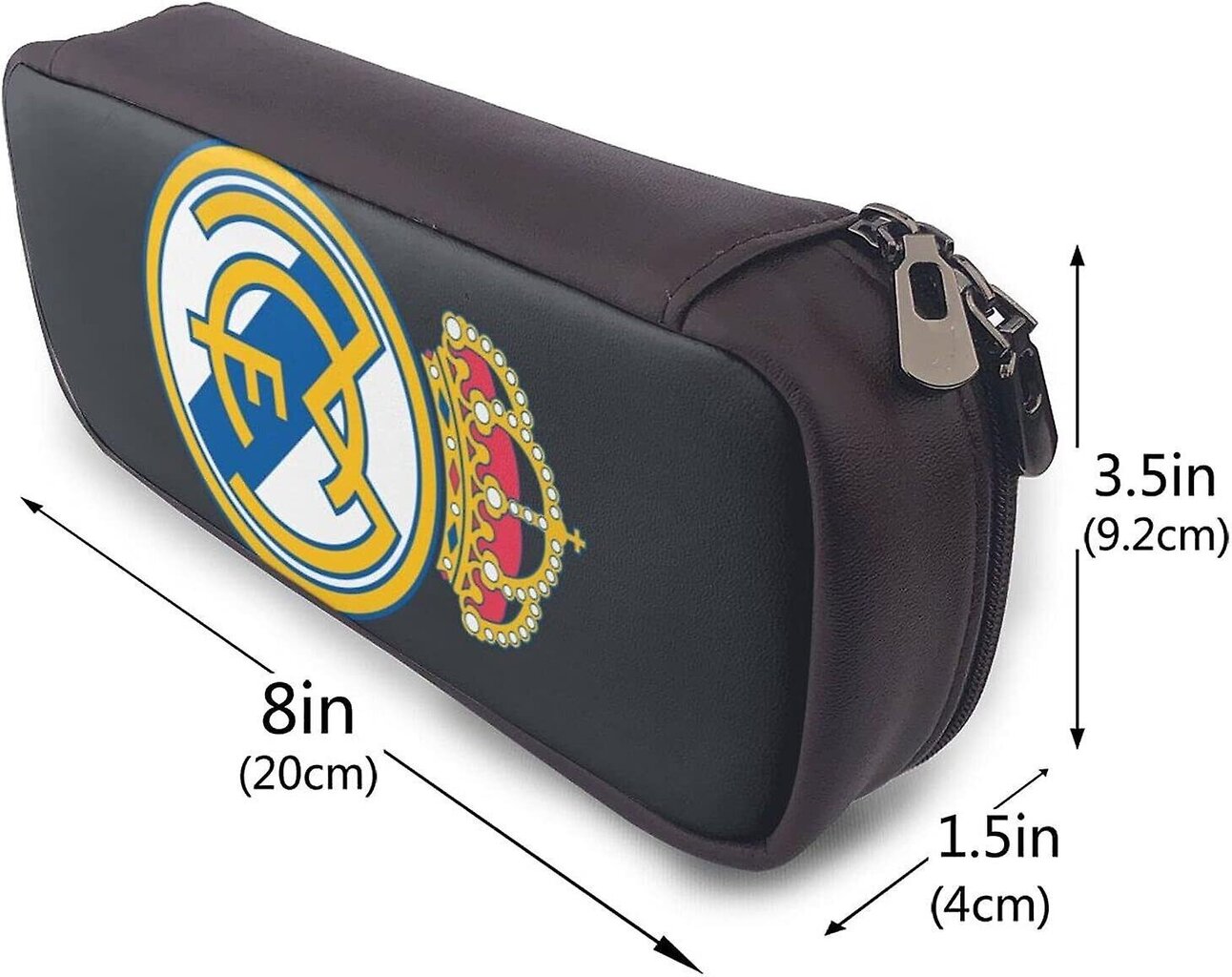 Real Madrid Nahka Penaali Kynäkotelo Paperilaukku Toimisto Kannettava säilytyslaatikko Kosmetiikkalaatikko Kansio bd002948 hinta ja tiedot | Koulureput ja -laukut | hobbyhall.fi