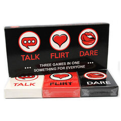 Talk, Flirt or Dare Couples Pelit Hauskat ja romanttiset korttipelit Keskustelun aloituspelit, Flirttailevat pelit tai Cool Dares hinta ja tiedot | Lautapelit ja älypelit | hobbyhall.fi