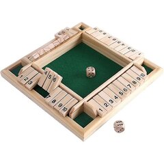 Deluxe 4 pelaajan Shut The Box Wooden Board Classic noppapeli hinta ja tiedot | Lautapelit ja älypelit | hobbyhall.fi