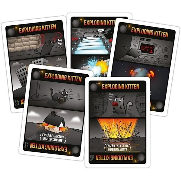 Exploding Kittens Party Pack espanjalainen lautapeli, EKIEK04ES, 2-10 pelaajaa hinta ja tiedot | Lautapelit ja älypelit | hobbyhall.fi