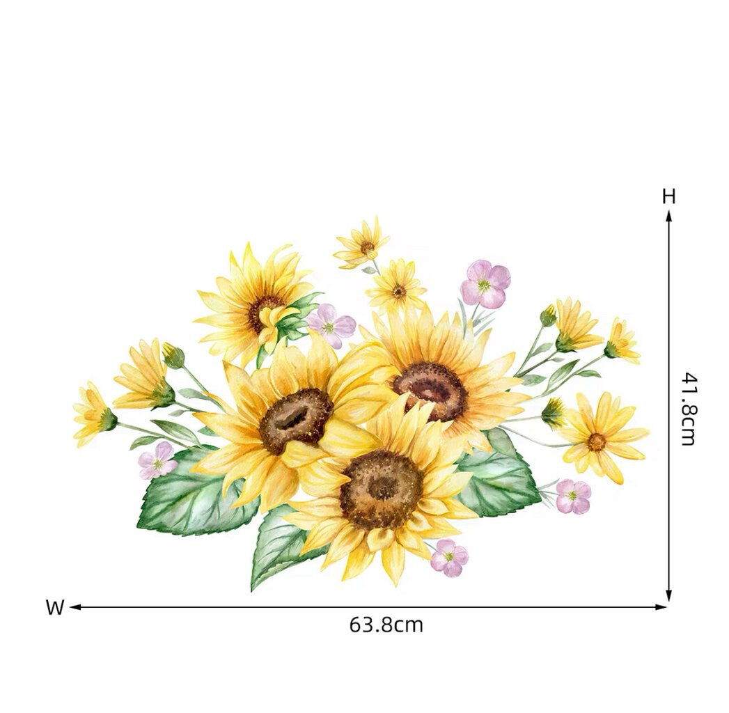 Sisustustarra Auringonkukat hinta ja tiedot | Sisustustarrat | hobbyhall.fi