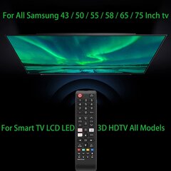 Smart TV -tarvikkeet, universaali kaukosäädin kaikille Samsung TV-malleille, LCD LED HDTV 3D Smart TV hinta ja tiedot | TV-lisätarvikkeet | hobbyhall.fi