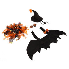 4 kpl Dog Bat Wings -asu Pumpkin Bell Bat Wings Cosplay-koiraasu Halloween kiitospäivän Cosplay-bileisiin hinta ja tiedot | Koiran vaatteet | hobbyhall.fi