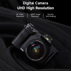 DC-201S 5K/30FPS 3,5 tuuman 16x kuusiakselinen tärinänvaimennus HD-digitaalikamera UV-objektiivilla (UK Plug) hinta ja tiedot | Kamerat | hobbyhall.fi