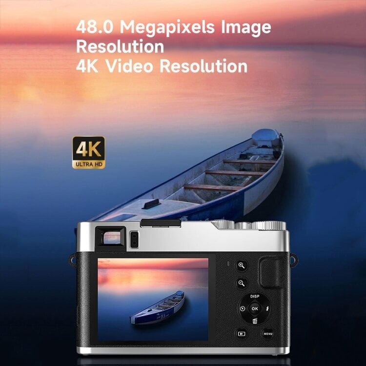 DC202L 2,8 tuuman 4K HD 16X zoom-digikamera kodin järjestelmäkamera, väri: ruskea US Plug hinta ja tiedot | Kamerat | hobbyhall.fi