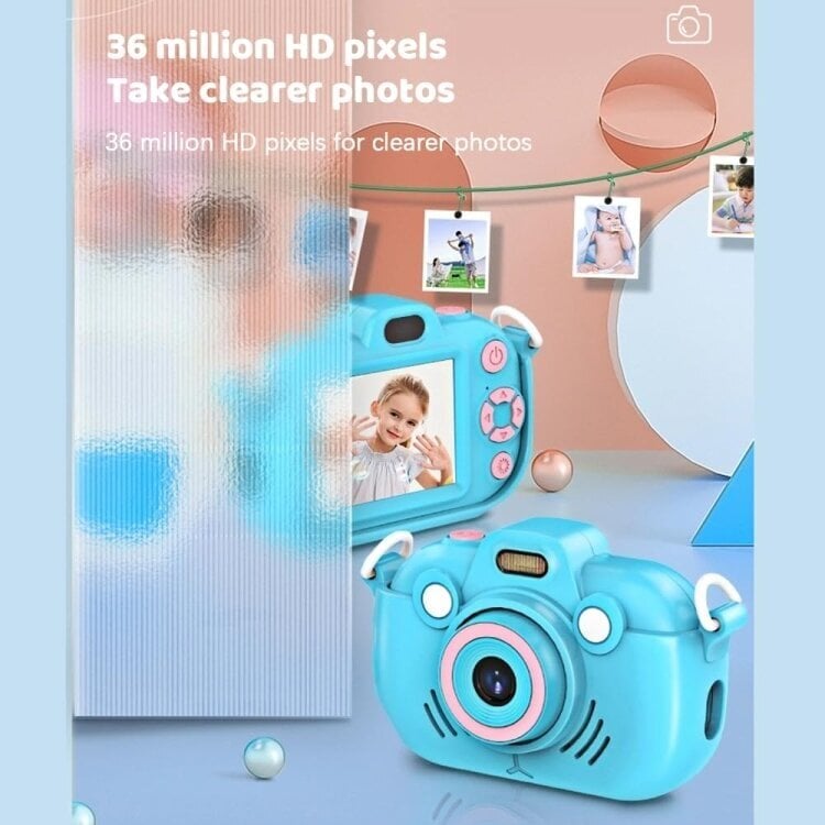 DC502 2,4 tuuman 16X zoom 2,7K videota kuvaava lasten digitaalikamera, väri: sininen Ei korttia (US Plug) hinta ja tiedot | Kamerat | hobbyhall.fi