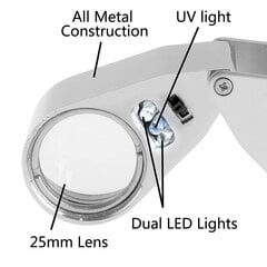 Käsityökalut, 40X valoisa jalokivikauppiaan suurennuslasi, laaja valikoima, silmien suurennuslasi hinta ja tiedot | Käsityökalut | hobbyhall.fi