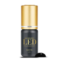 Liima pidennykseen LED-lampulla DLUX ILUMINATION LED Black, 5ml hinta ja tiedot | Irtoripset ja ripsentaivuttimet | hobbyhall.fi