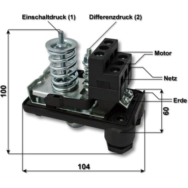 Painekytkin SK-9 230V 1-vaiheinen kotitalouspumpulle kaivopumpulle-- hinta ja tiedot | Muut huonekalutarvikkeet | hobbyhall.fi