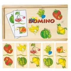 Woody Dominopeli hedelmäkuvilla 90100 hinta ja tiedot | Lautapelit ja älypelit | hobbyhall.fi