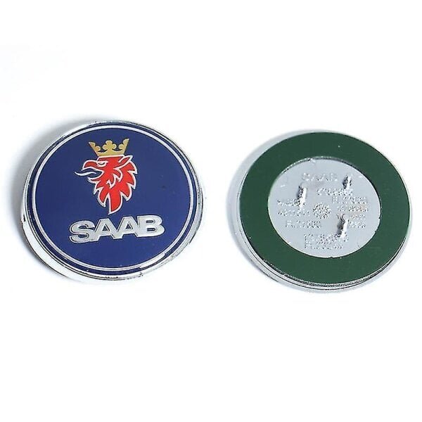 68mm 2 3 Pins Saab Auton Etu Maski Konepelti Logo Takakontti Puskuri Merkki Saab 9 3 9 5 9-3 9-5 Saab Embleemi Tarra Tarvikkeet -ys hinta ja tiedot | Lisätarvikkeet autoiluun | hobbyhall.fi