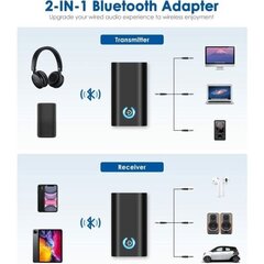 Bluetooth 5.0 lähetin vastaanotin ja lähetin 2-i-1 langaton Bluetooth-sovitin Kaksi 3,5 mm liitäntää kuulokkeille TV PC tietokoneelle hinta ja tiedot | Kaiuttimet | hobbyhall.fi