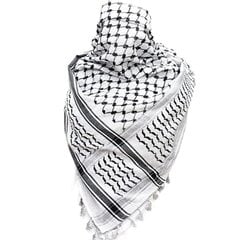 Palestiinalainen huivi, Keffiyeh, Arafat Hatta, tupsuilla koristeltu, Shemagh Keffiyeh arabialainen koiranhäntä 100% hinta ja tiedot | Miesten hatut, huivit ja käsineet | hobbyhall.fi