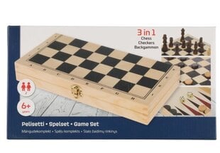 Lautapeli Shakki, Tammi, Backgammon 3in1 hinta ja tiedot | Lautapelit ja älypelit | hobbyhall.fi