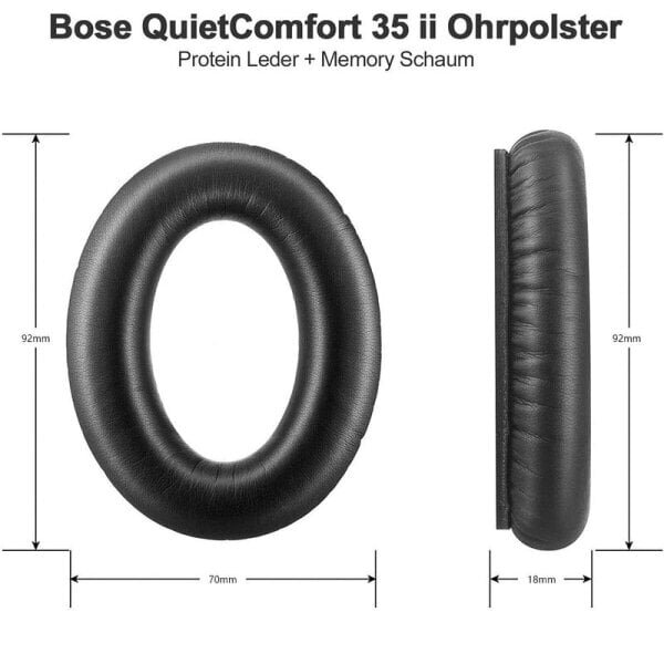 Bose QuietComfort 35 ii -kuulokkeiden korvapehmusteet, ensiluokkaiset korvapehmusteet Bose-kuulokkeisiin hinta ja tiedot | Kuulokkeiden tarvikkeet | hobbyhall.fi