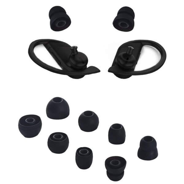 INF Korvatulpat 3,8 mm Beats Powerbeats Pro/Powerbeats 3/Powerbeats 4 Musta hinta ja tiedot | Kuulokkeiden tarvikkeet | hobbyhall.fi