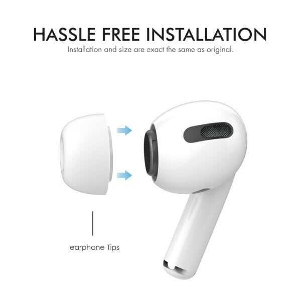 Ahastyle 1 Par AirPods Pro 2 -korvatulpat silikonia Valkoinen Small hinta ja tiedot | Kuulokkeiden tarvikkeet | hobbyhall.fi