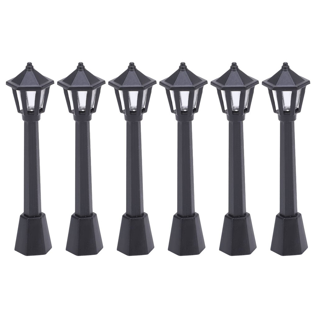 6 kpl Mini Street Light -mallin turvallisia mikroskooppisia mallivaloja mininukkekodille hinta ja tiedot | Retkilamput | hobbyhall.fi