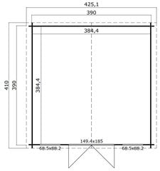 Vierasmaja Vels4DT 14,8 m² hinta ja tiedot | Alekeskus.eu Piha ja puutarha | hobbyhall.fi