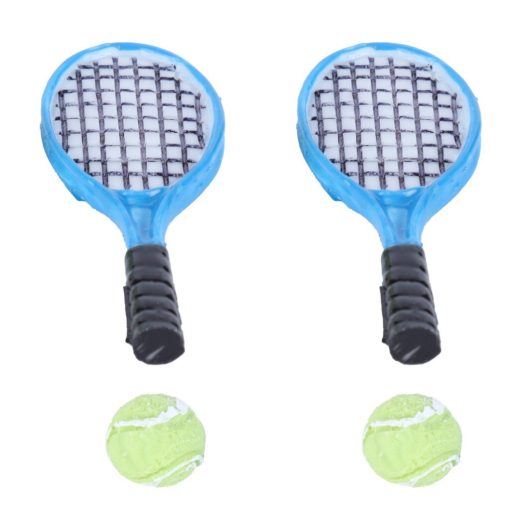 Dollhouse Tennis Racket Miniatyyri Tennis Doll House Urheilupaikalle Sisustustarvikkeet hinta ja tiedot | Tennisvälineet | hobbyhall.fi