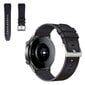 Huawei Watch GT 2 Pro / GT 2 46mm nahkanauha - Musta Black hinta ja tiedot | Älykellojen ja aktiivisuusrannekkeiden lisätarvikkeet | hobbyhall.fi