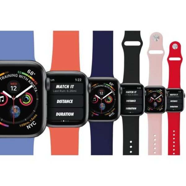 Puro - Apple Watch -ranneke 42-44 mm S/M & M/L - Living Coral hinta ja tiedot | Puhelimen lisätarvikkeet | hobbyhall.fi