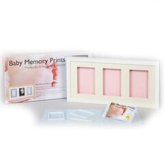 BABY MEMORY PRINTS -kehys kolmelle, valkoinen, BMP.050 hinta ja tiedot | Kipsisetit ja valokuvakehykset | hobbyhall.fi