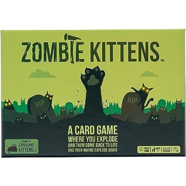 Explosion Kitten Zombie Kitten - korttipeli aikuisille, teini-ikäisille SJX hinta ja tiedot | Lautapelit ja älypelit | hobbyhall.fi