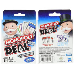 Hasbro Monopoly Deal Blue Box Englanninkielinen korttipeli Perhe Hauska Viihde Lautapeli Hauska Pokeri Pelikortit Lasten Lelu Vaaleanharmaa hinta ja tiedot | Lautapelit ja älypelit | hobbyhall.fi