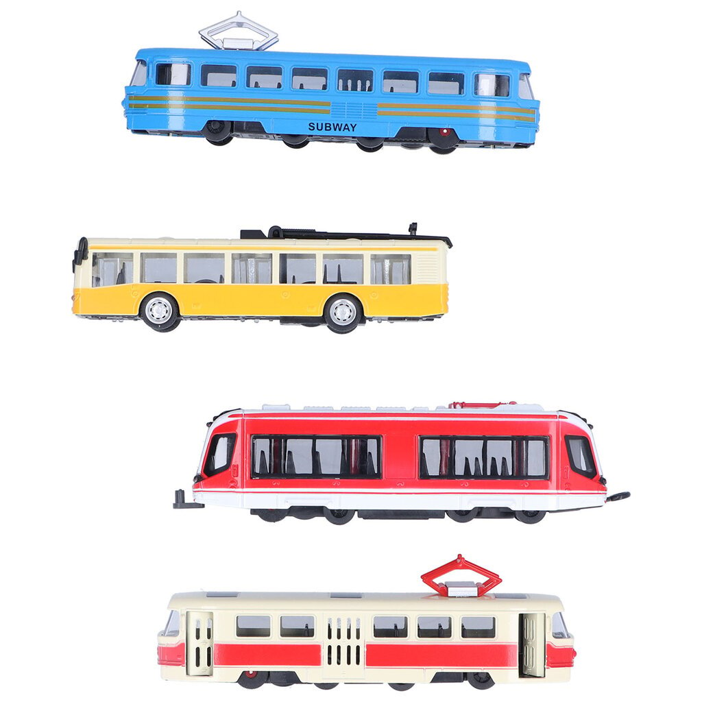 HighSpeed ​​Railway Bus Model Pullback Vehicle Collection -mallilelu lapsille (A ryhmä) hinta ja tiedot | Kiskovalaisimet ja valokiskot | hobbyhall.fi